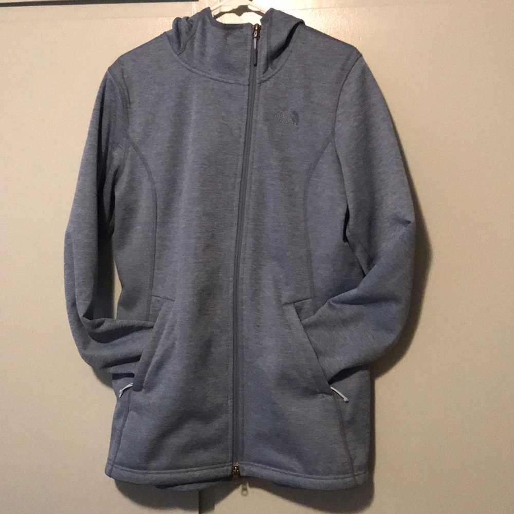Light blue women’s North Face jacket